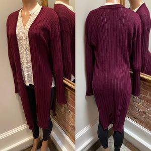 FREE PEOPLE | burgundy thick ribbed sweater